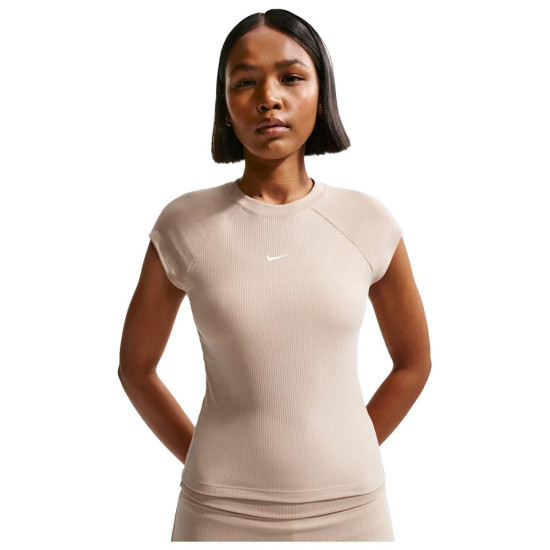 Nike Γυναικεία αμάνικη μπλούζα Sportswear Chill Knit Tight Ribbed Short-Sleeve Top